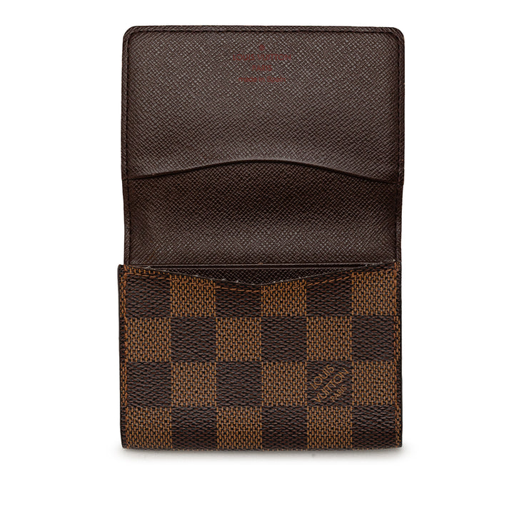 Louis Vuitton Enveloppe Carte de Visite Toile Damier Ébène
