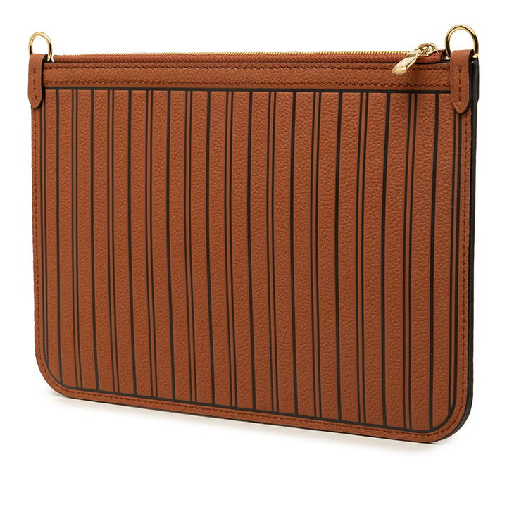 Louis Vuitton Pochette Inside Out Neverfull MM Cuir de veau Marron – vue 2 – GABY PARIS