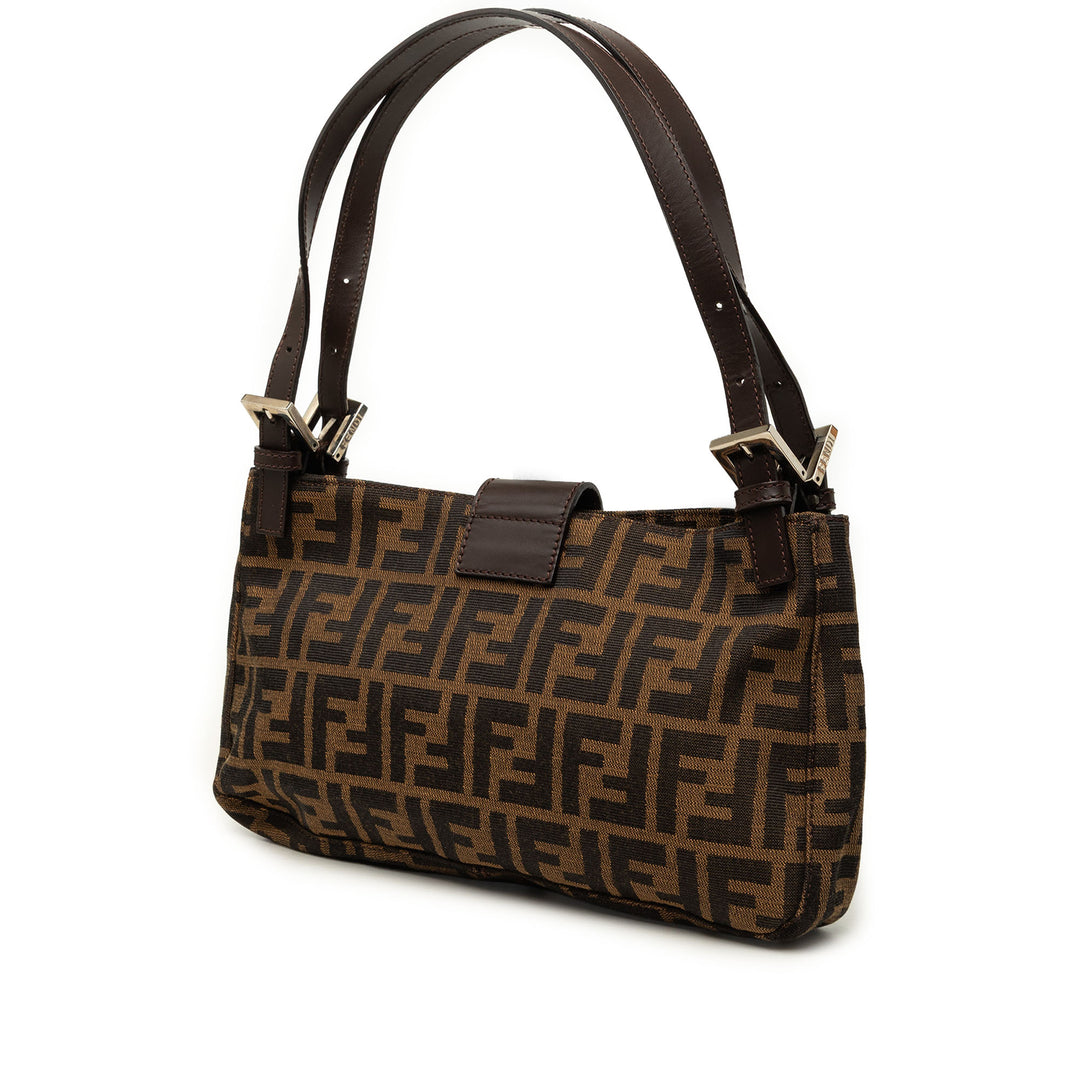 Fendi Sac porté épaule Zucca Marron – vue 2 – GABY PARIS