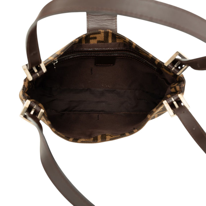 Fendi Sac porté épaule Zucca Marron – vue 4 – GABY PARIS