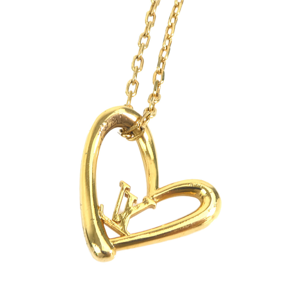 Louis Vuitton plaqué Collier Fall in Love Pendant Collier Doré – vue 2 – GABY PARIS
