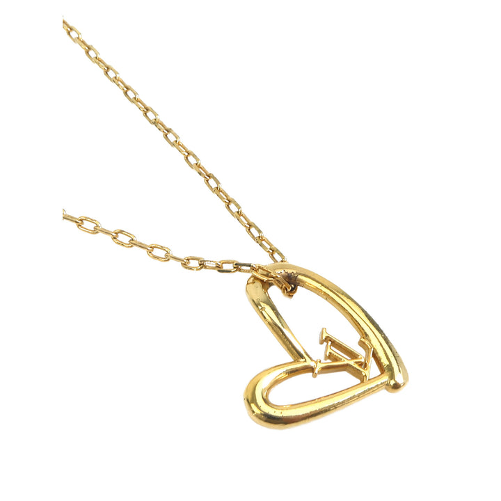 Louis Vuitton plaqué Collier Fall in Love Pendant Collier Doré – vue 7 – GABY PARIS