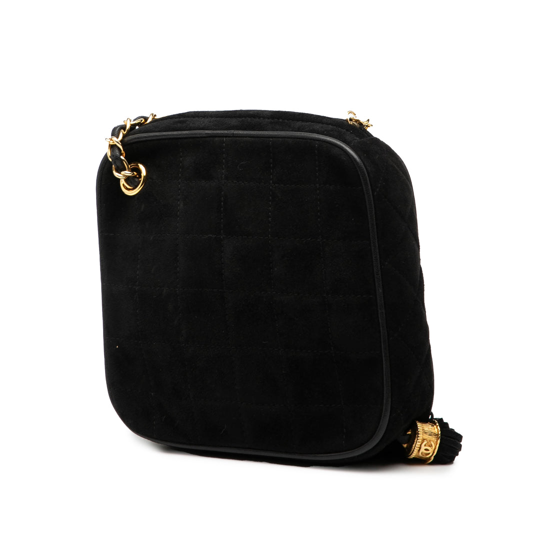 Chanel CC Matelassé Daim Diamon Pompon Sac