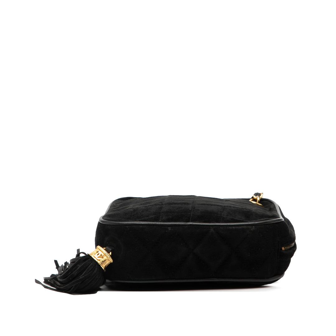 Chanel CC Matelassé Daim Diamon Pompon Sac