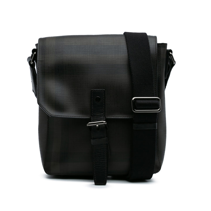 Smoke Check Coated Canvas Crossbody Brown - Gaby Paris