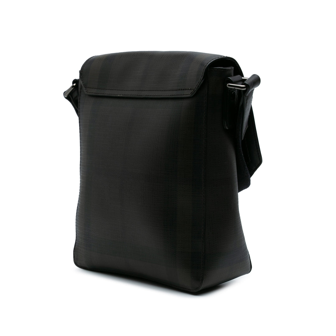 Smoke Check Coated Canvas Crossbody Brown - Gaby Paris