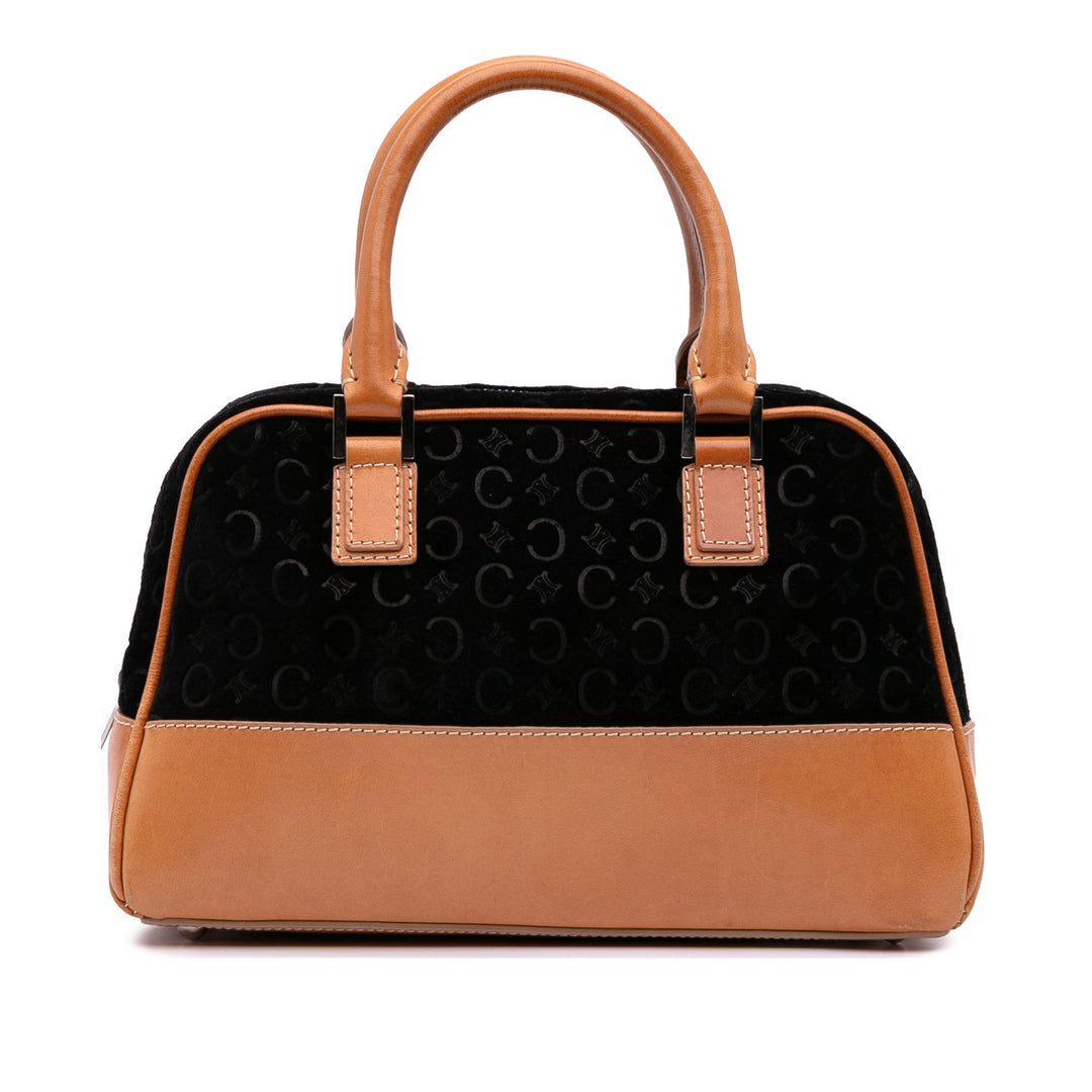 C Macadam Suede Handbag Black - Gaby Paris