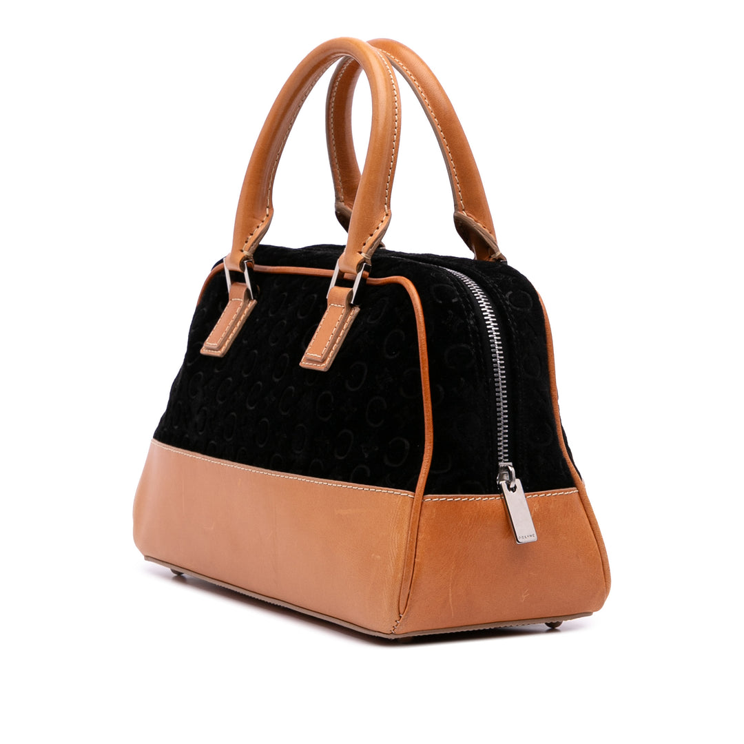 C Macadam Suede Handbag Black - Gaby Paris