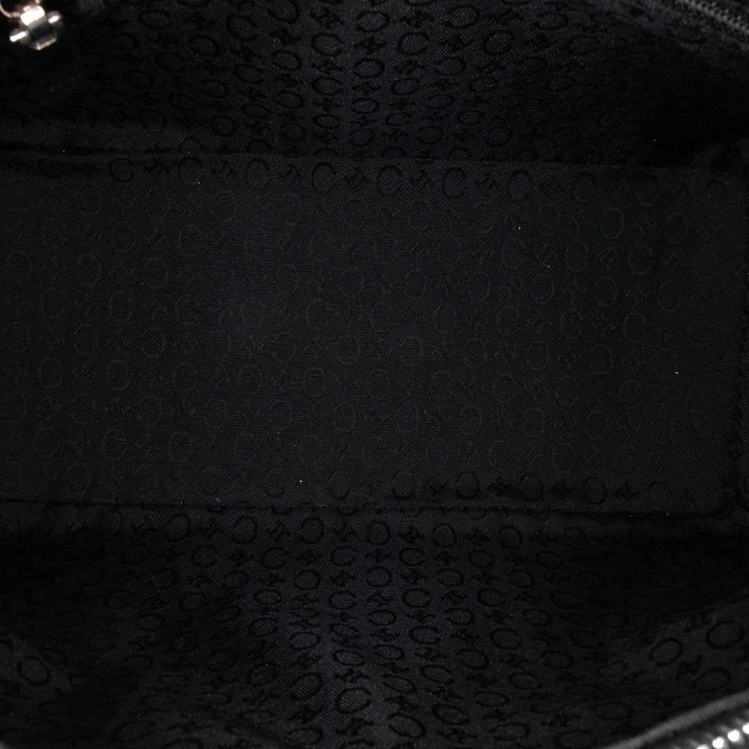 C Macadam Suede Handbag Black - Gaby Paris