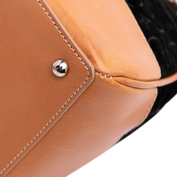 C Macadam Suede Handbag Black - Gaby Paris