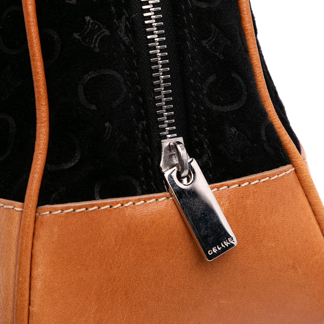 C Macadam Suede Handbag Black - Gaby Paris