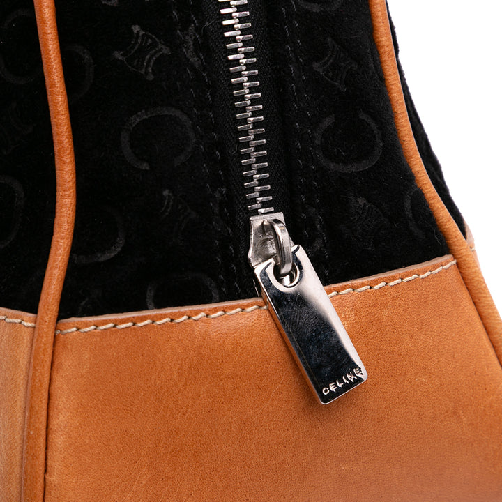 C Macadam Suede Handbag Black - Gaby Paris