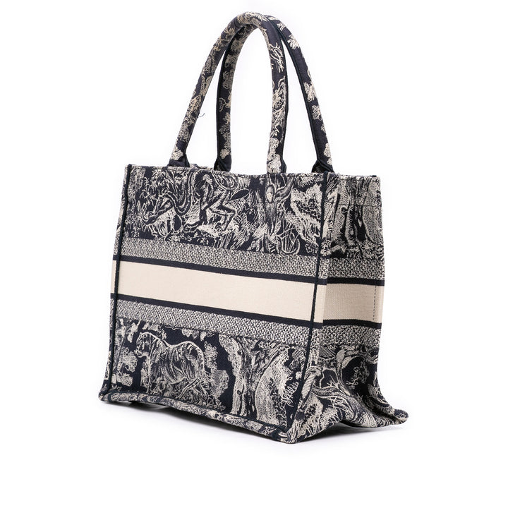 Dior Book Tote brodé Reverse Dioriviera De Jouy Moyen Bleu