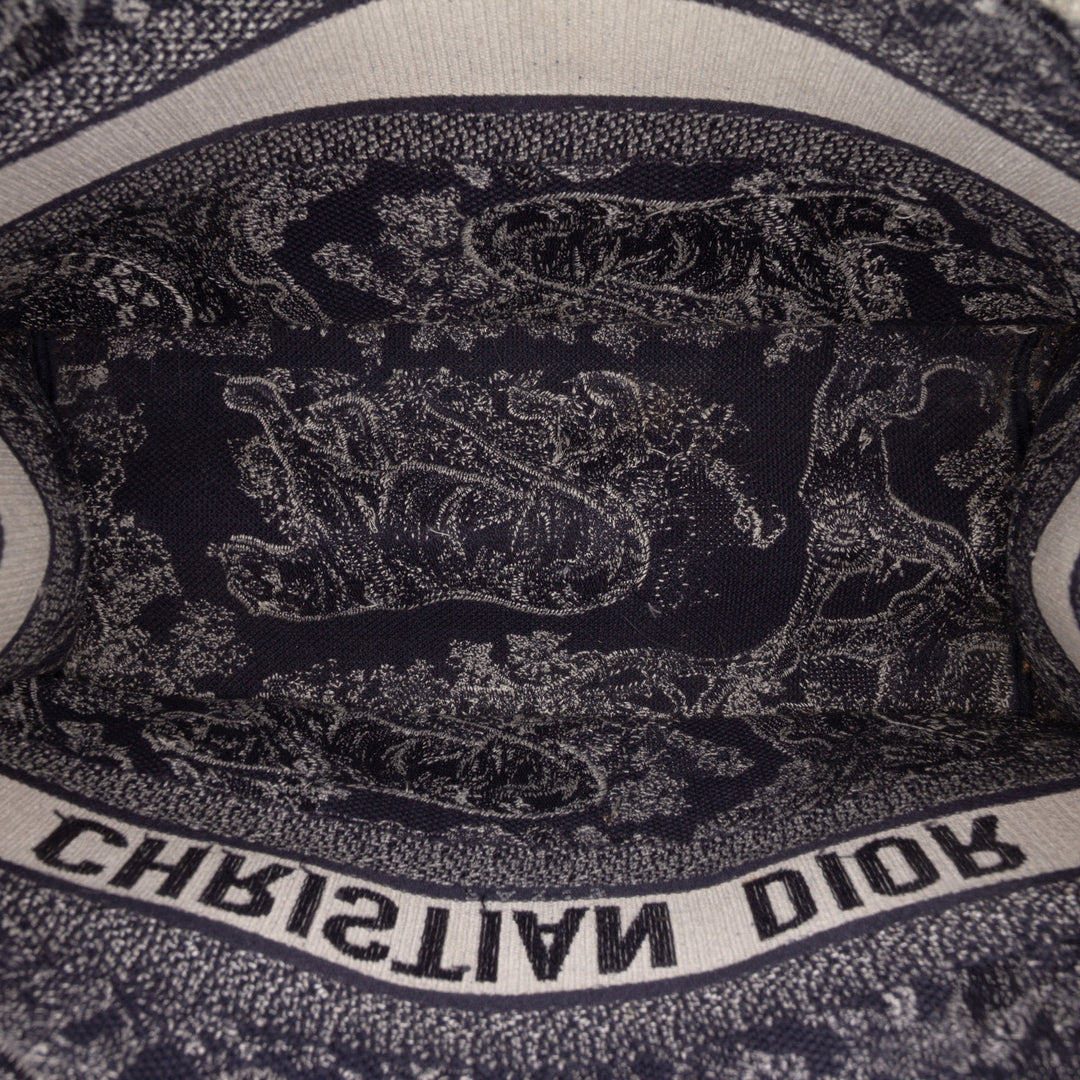 Dior Book Tote brodé Reverse Dioriviera De Jouy Moyen Bleu