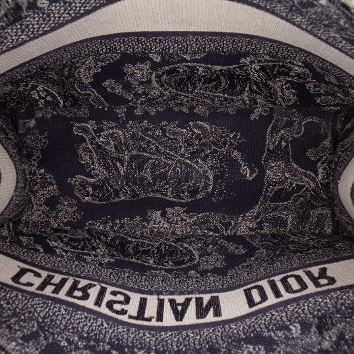 Dior Book Tote brodé Reverse Dioriviera De Jouy Moyen Bleu