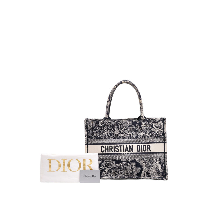 Dior Book Tote brodé Reverse Dioriviera De Jouy Moyen Bleu