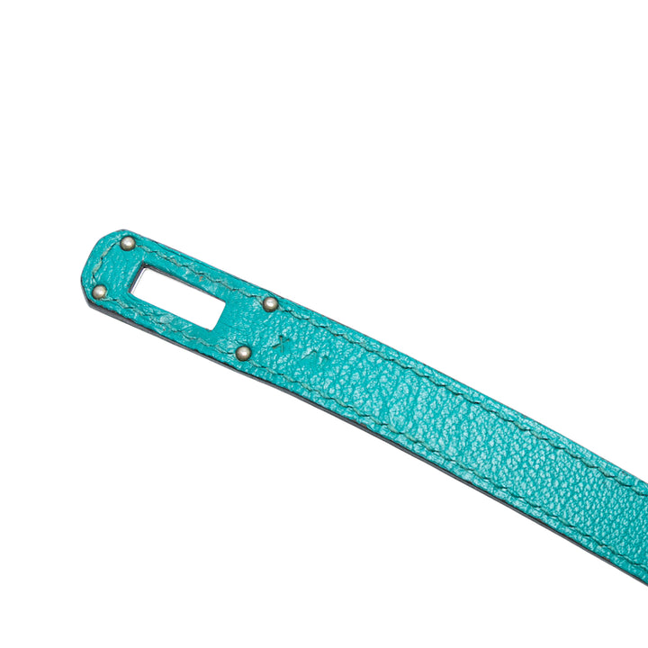 Hermès Chevre Mysore Kelly Longue Wallet Bleu