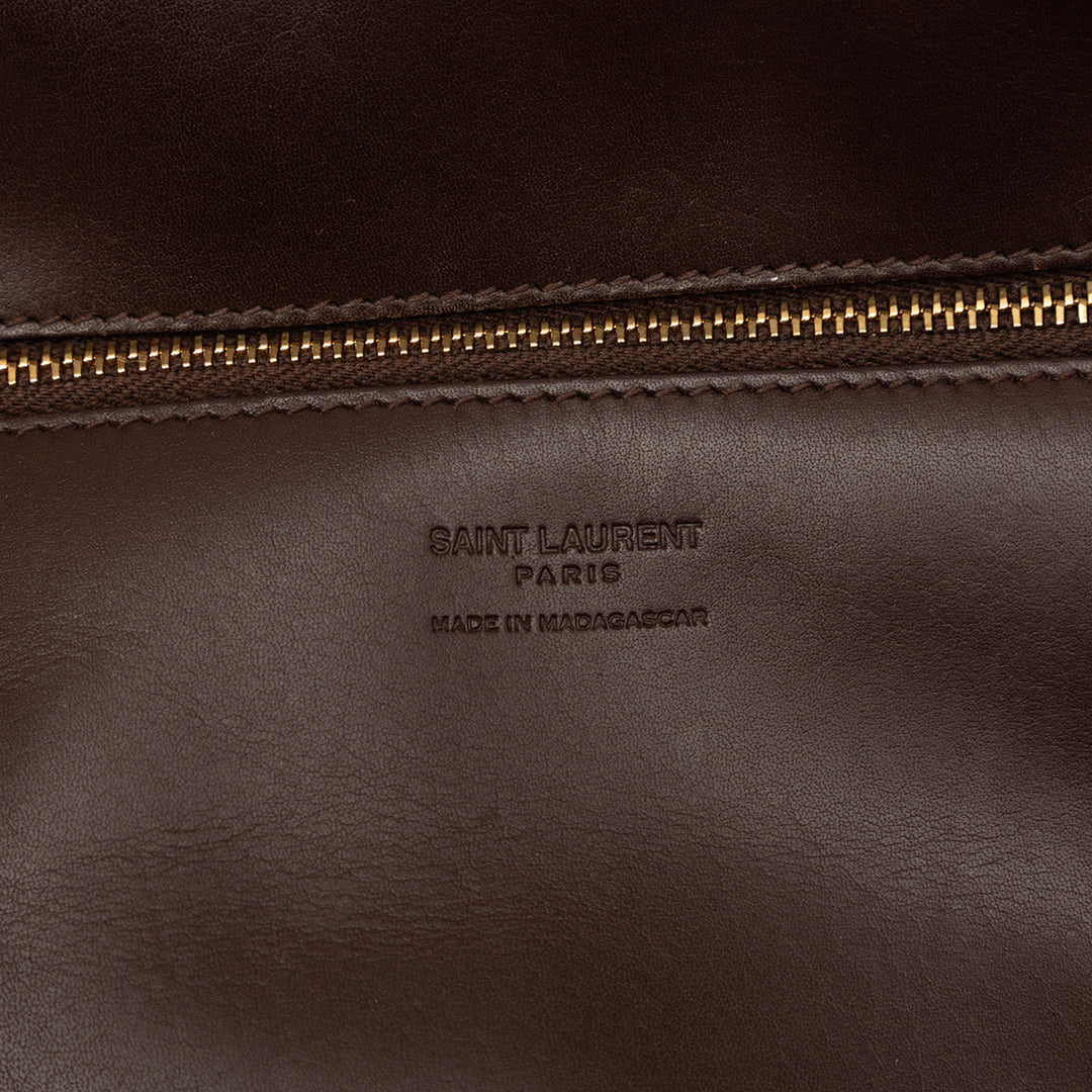 Saint Laurent Medium Raffia Panier Basket Shopper Cabas