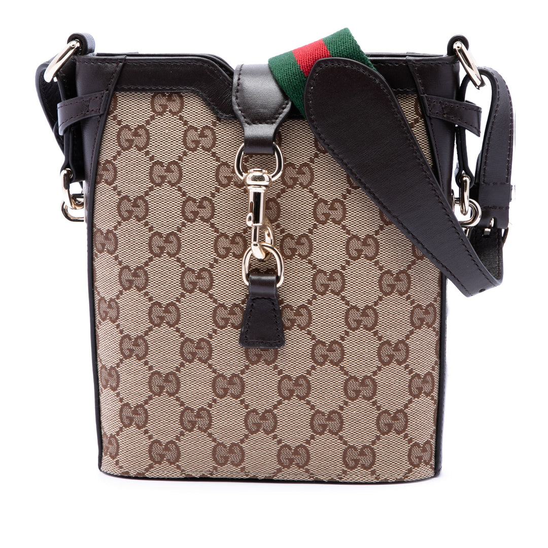 Gucci Mini GG Toile Web Bucket Sac