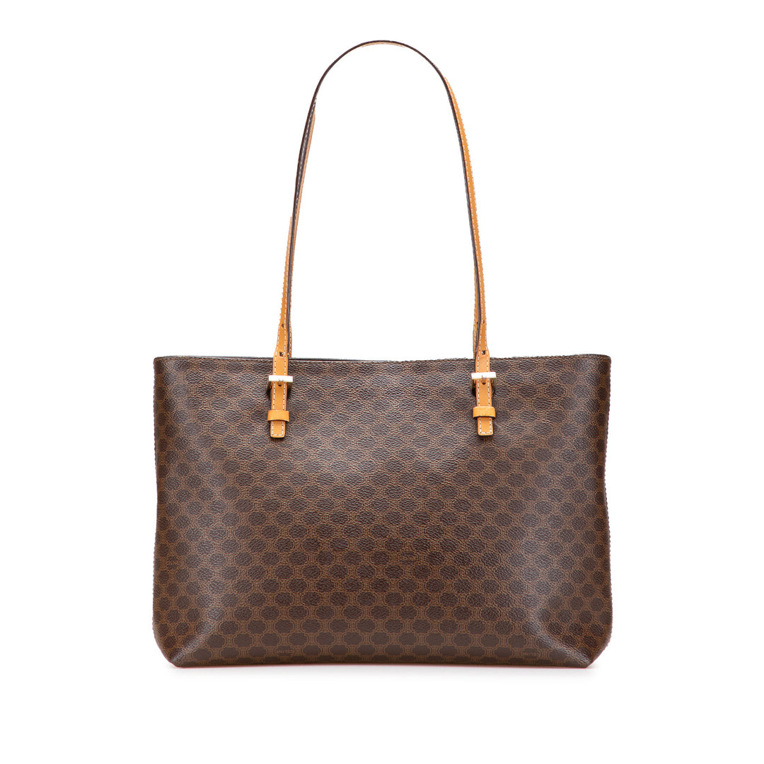 Macadam Coated Canvas Tote Brown - Gaby Paris