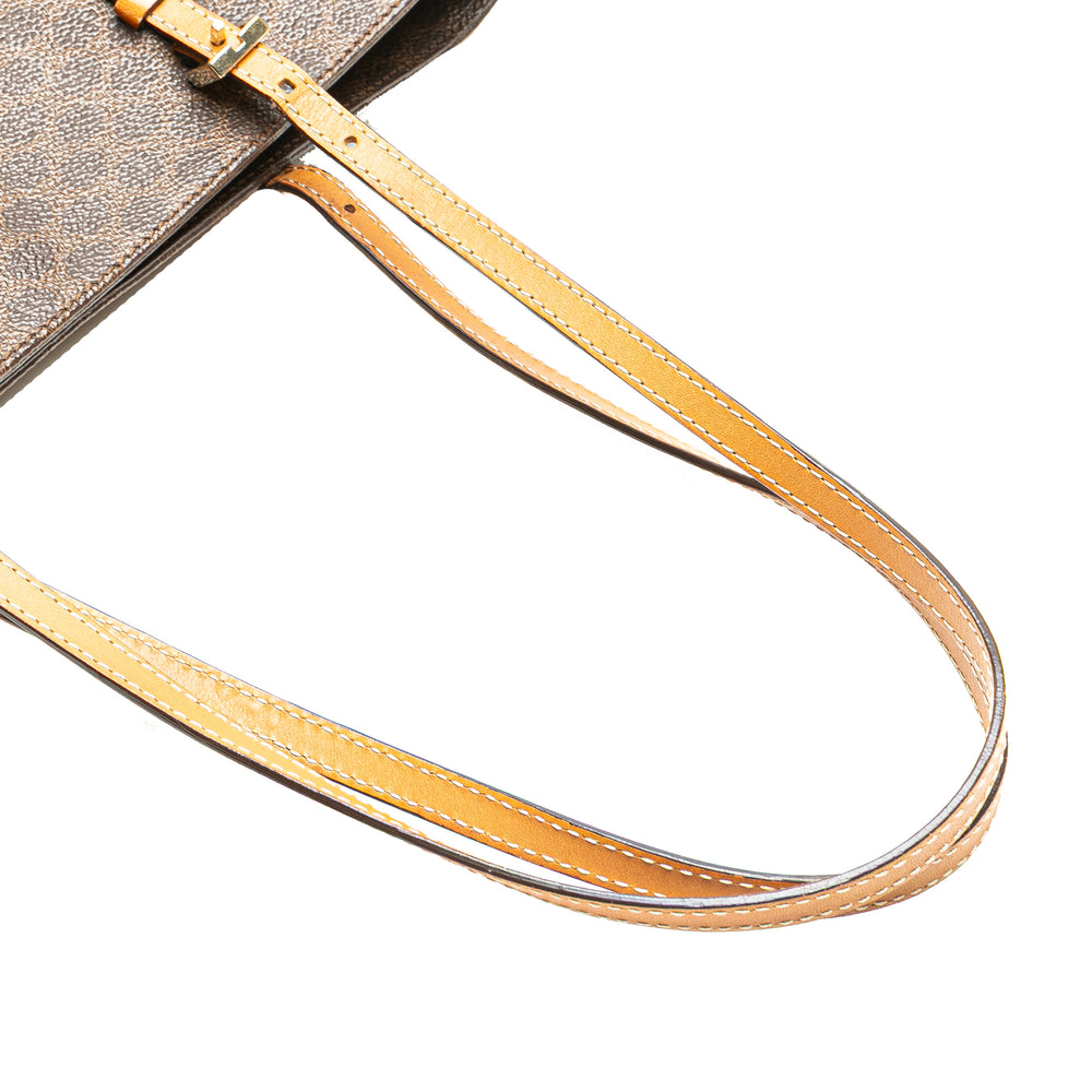 Macadam Coated Canvas Tote Brown - Gaby Paris