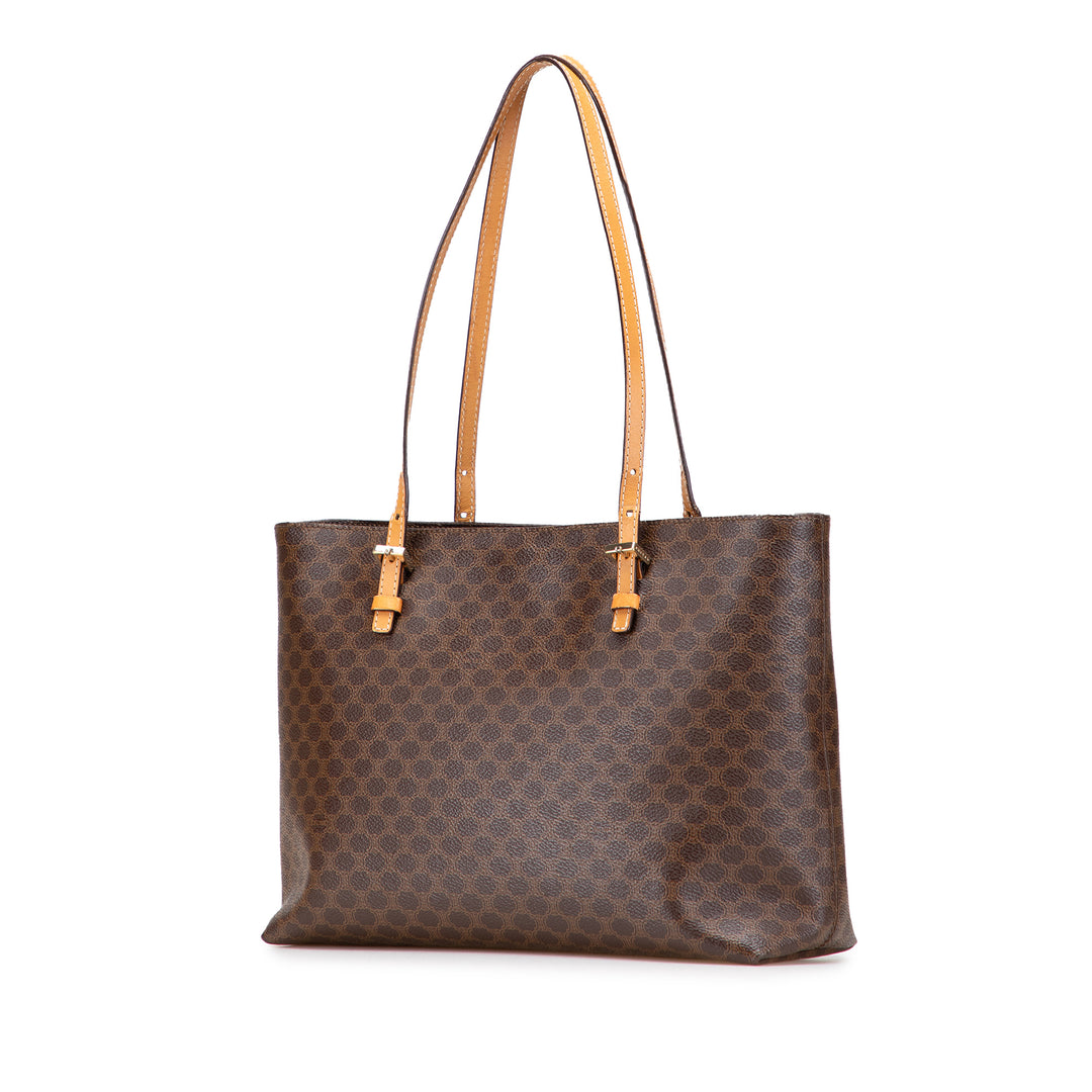 Macadam Coated Canvas Tote Brown - Gaby Paris
