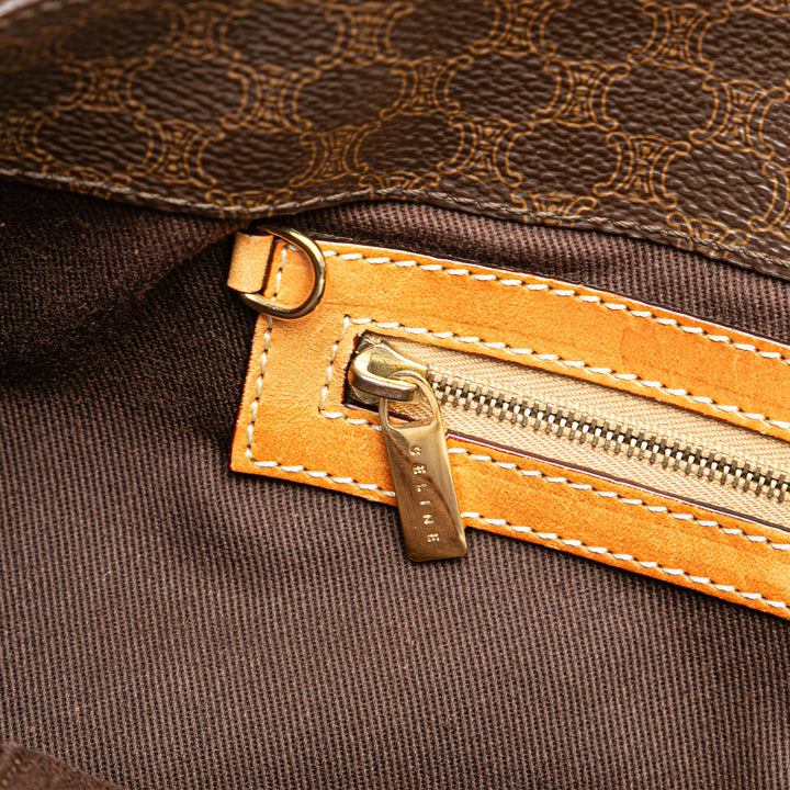 Macadam Coated Canvas Tote Brown - Gaby Paris