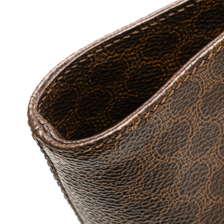 Macadam Coated Canvas Tote Brown - Gaby Paris