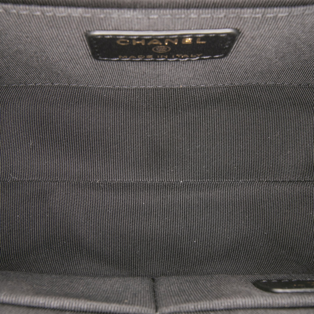 Quilted Tweed Kisslock Clutch Black - Gaby Paris