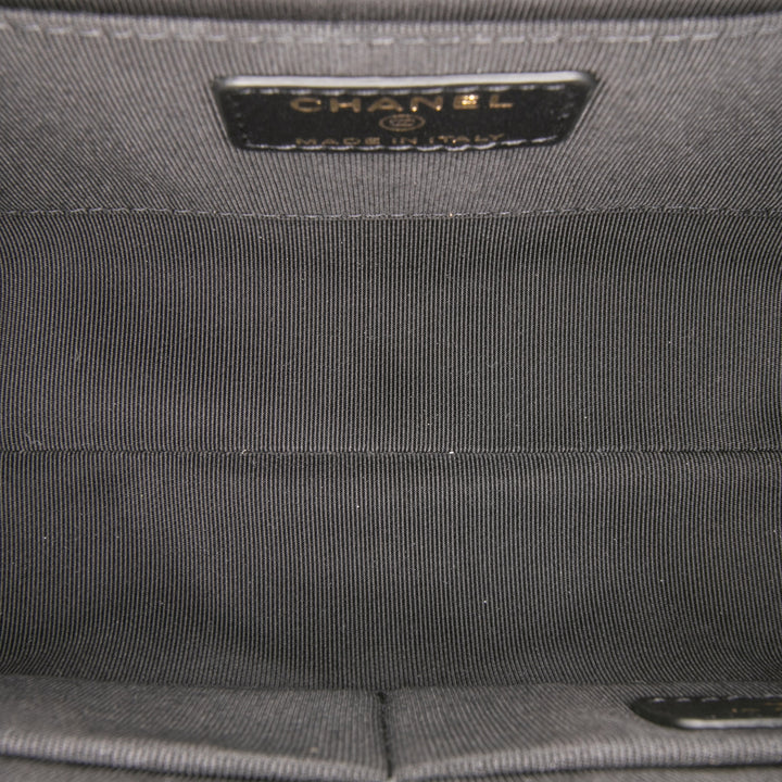 Quilted Tweed Kisslock Clutch Black - Gaby Paris