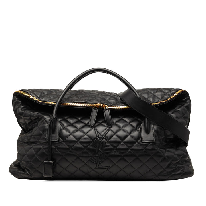 Saint Laurent Matelassé Cuir de veau ES Giant Sac de voyage