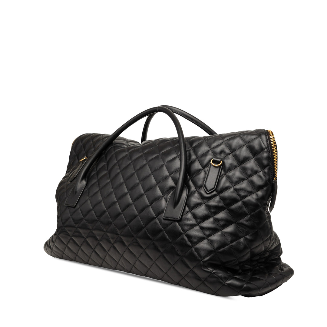 Saint Laurent Matelassé Cuir de veau ES Giant Sac de voyage