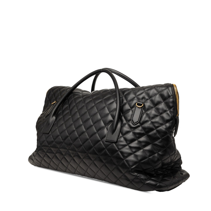 Saint Laurent Matelassé Cuir de veau ES Giant Sac de voyage