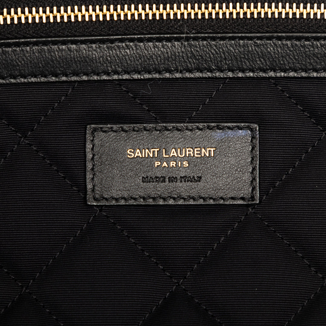 Saint Laurent Matelassé Cuir de veau ES Giant Sac de voyage