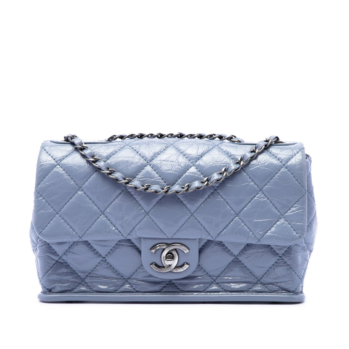 Chanel Matelassé vieilli Cuir de veau Simple rabat