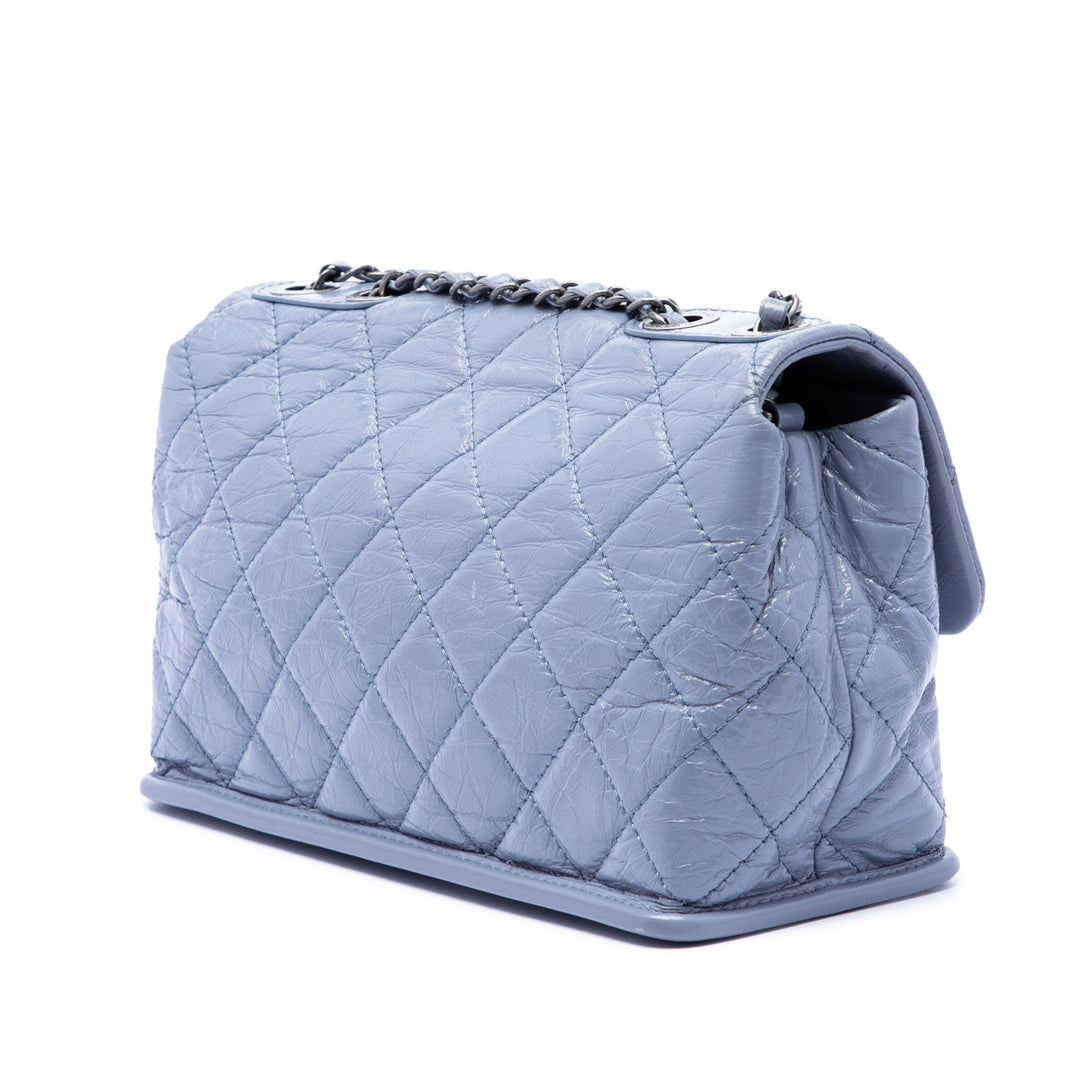 Chanel Matelassé vieilli Cuir de veau Simple rabat