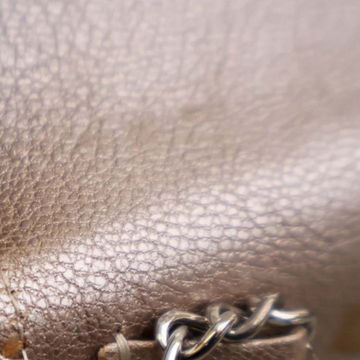 Metallic Calfskin Diamond Stitch Card Holder Brown - Gaby Paris