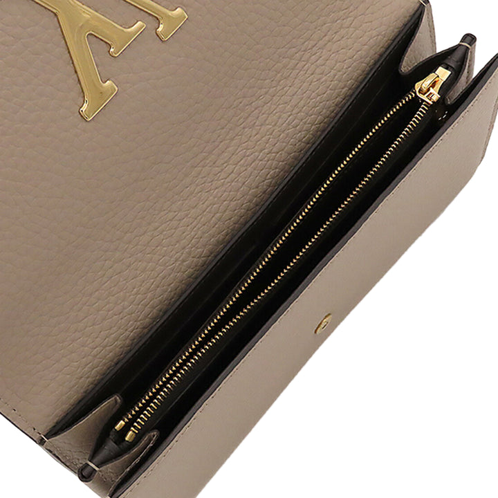 Capucines Portefeuille long taurillon Beige