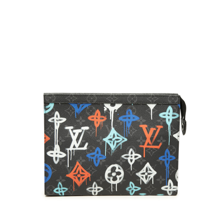 Louis Vuitton Pochette Graffiti Voyage Monogram Eclipse MM Noir – vue principale – GABY PARIS