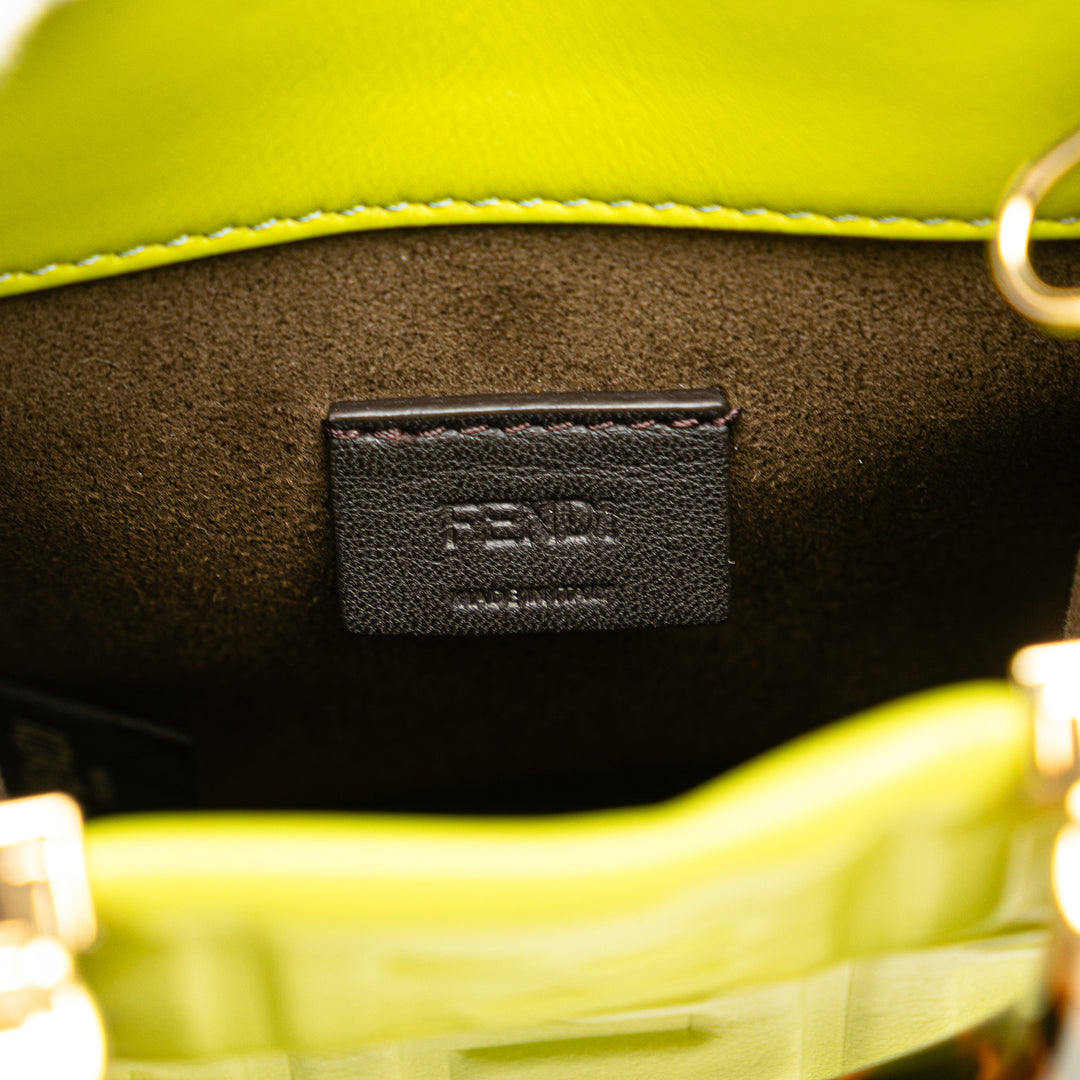 Fendi Mini Zucca embossé Cuir Sunshine Shopper Cabas