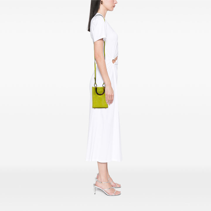 Fendi Mini Zucca embossé Cuir Sunshine Shopper Cabas