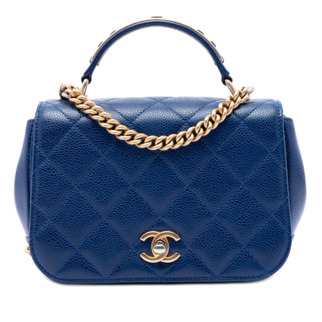 Chanel Matelassé Carry Around à rabat Mini Cuir caviar