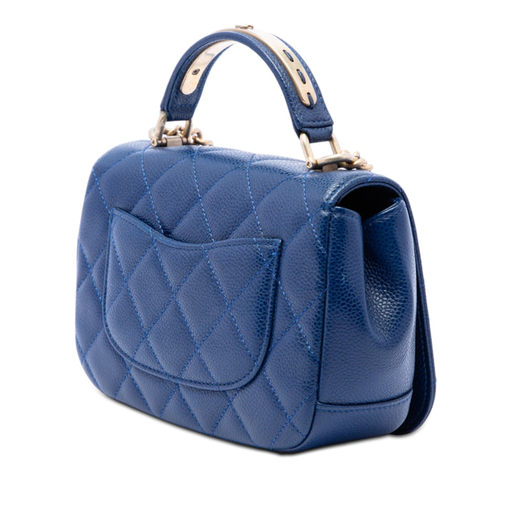 Chanel Matelassé Carry Around à rabat Mini Cuir caviar
