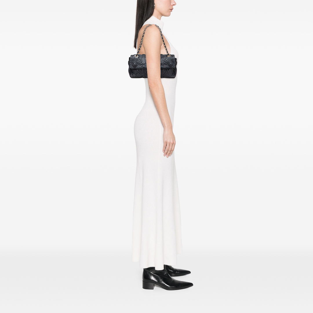 Quilted Calfskin Ca D'Oro Flap Black - Gaby Paris