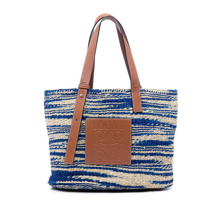 LOEWE Large Raffia Anagram Basket Cabas