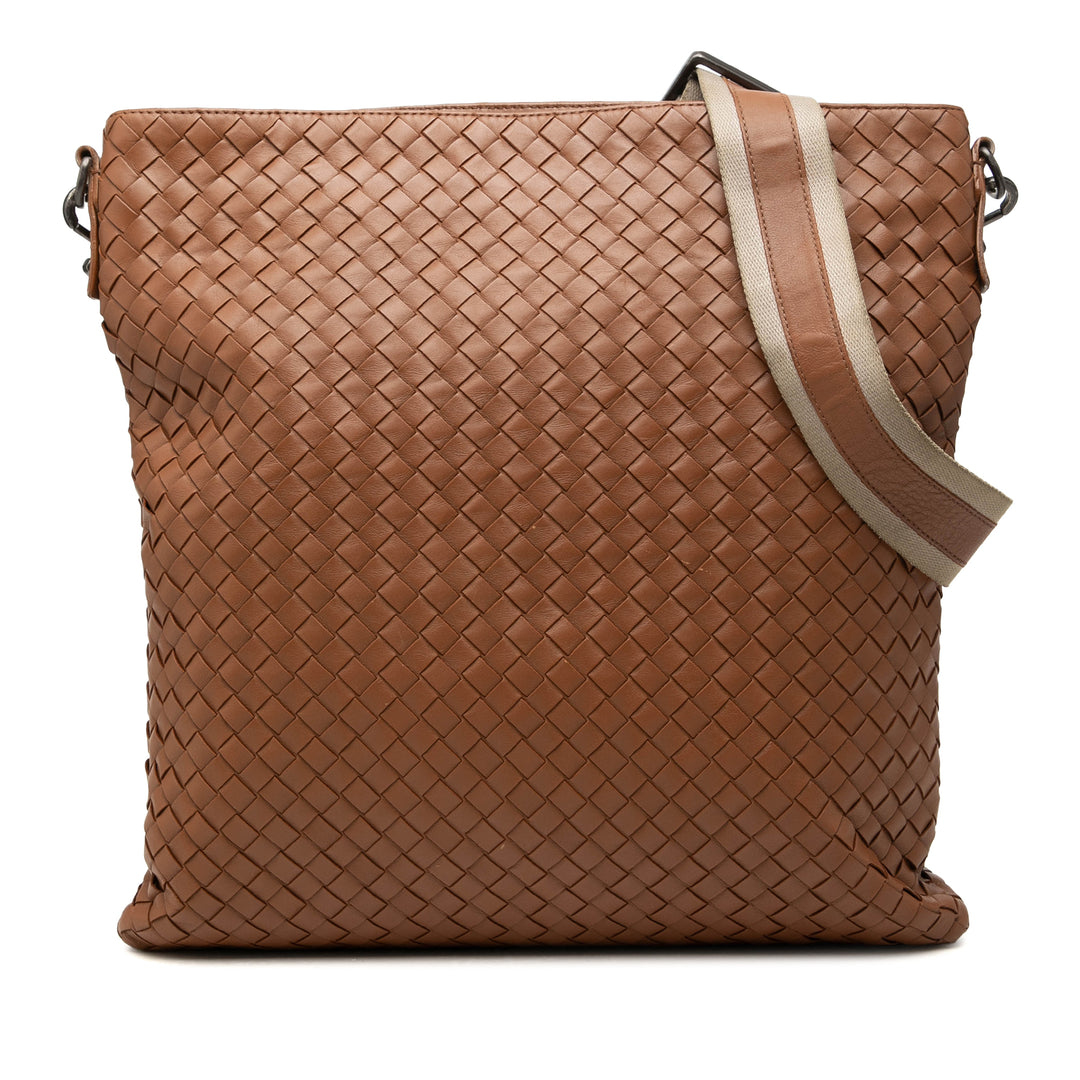 Bottega Veneta Sac bandoulière Intrecciato nappa Marron – vue principale – GABY PARIS