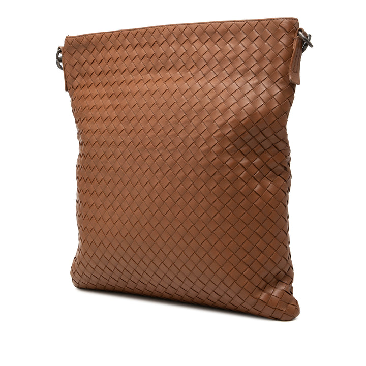 Bottega Veneta Sac bandoulière Intrecciato nappa Marron – vue 2 – GABY PARIS