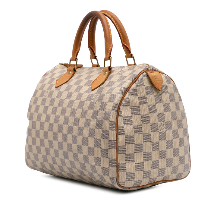 Damier Azur Speedy 30 White - Gaby Paris