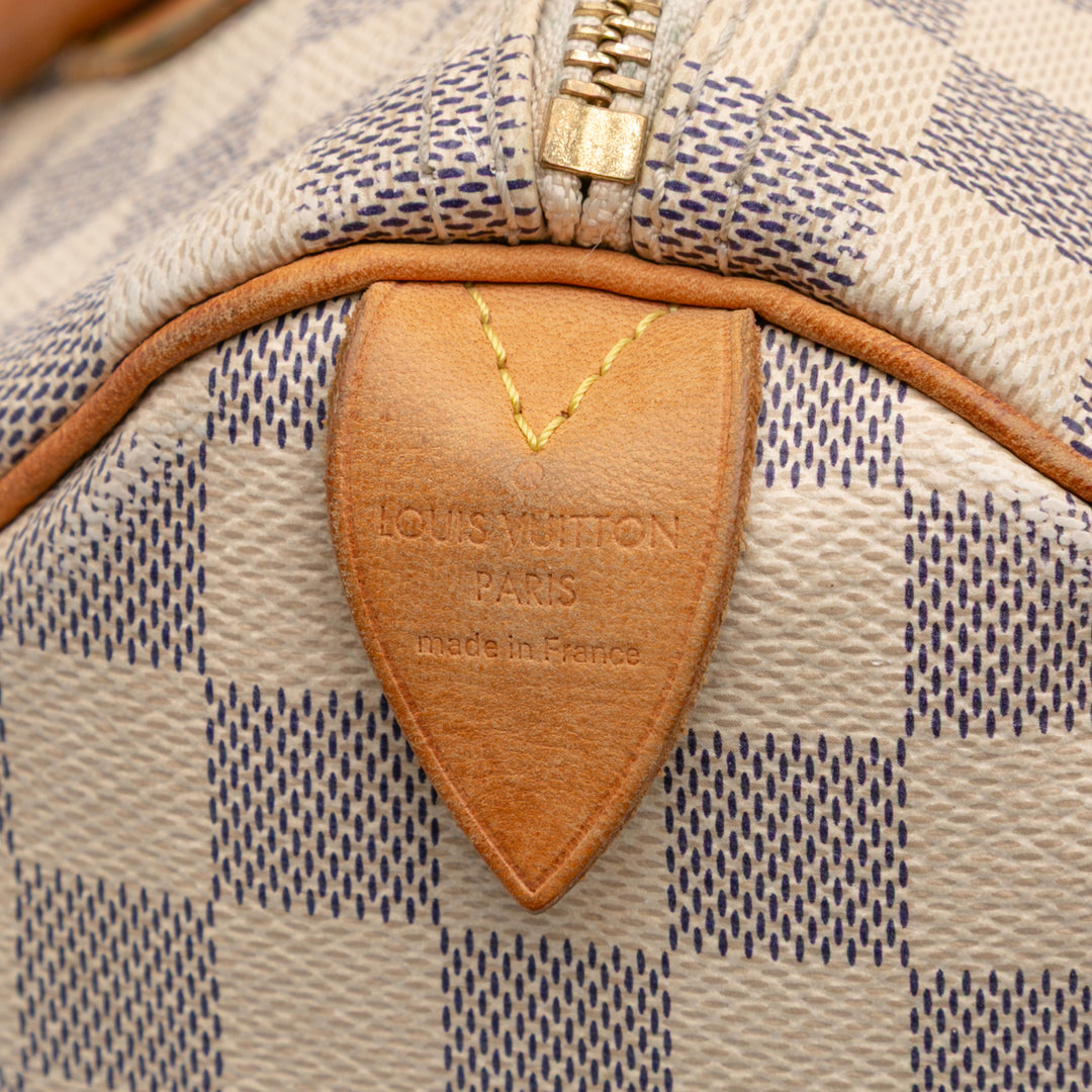 Damier Azur Speedy 30 White - Gaby Paris