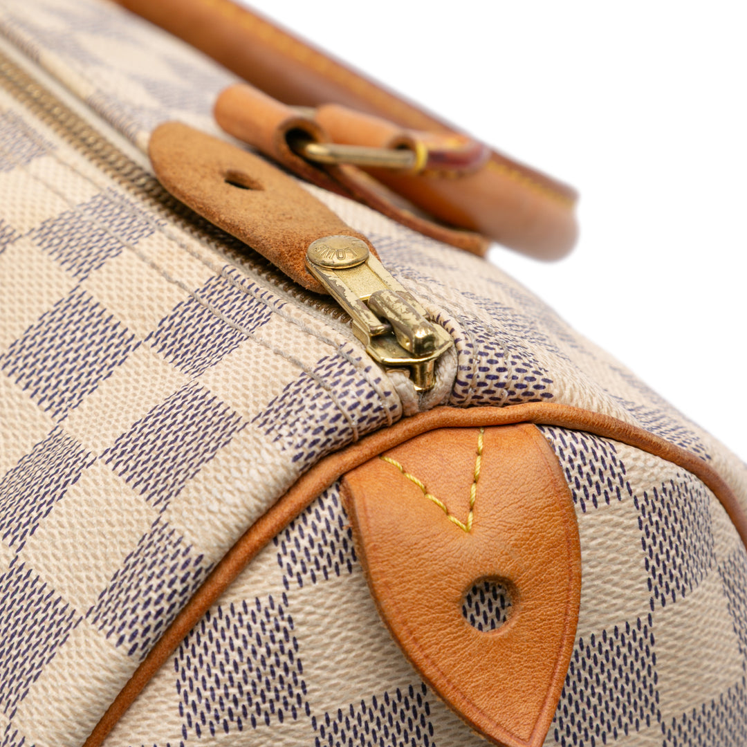Damier Azur Speedy 30 White - Gaby Paris